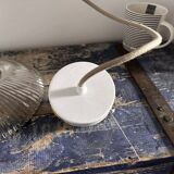 Vintage holophane glass pendant light