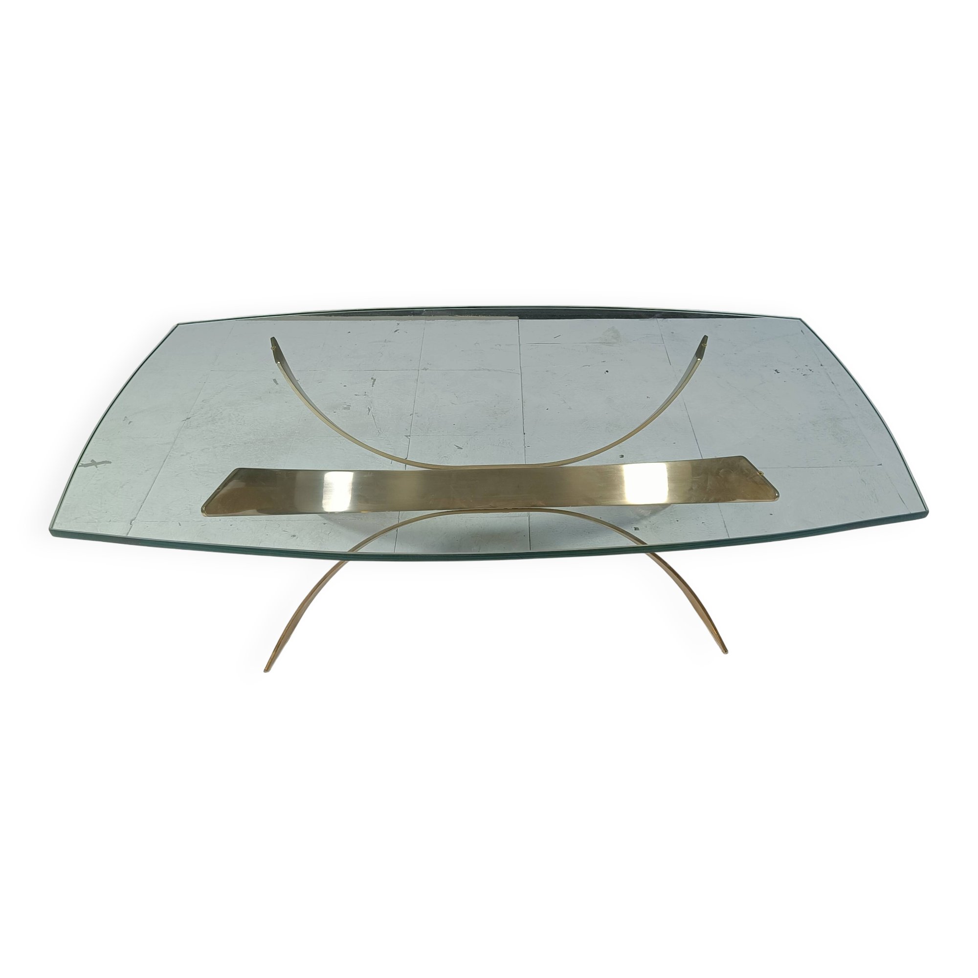 Vintage brass coffee table, 1970s