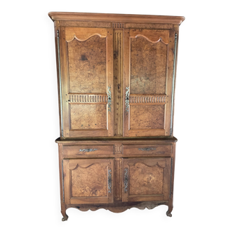 Louis Philippe two-part sideboard in burr walnut