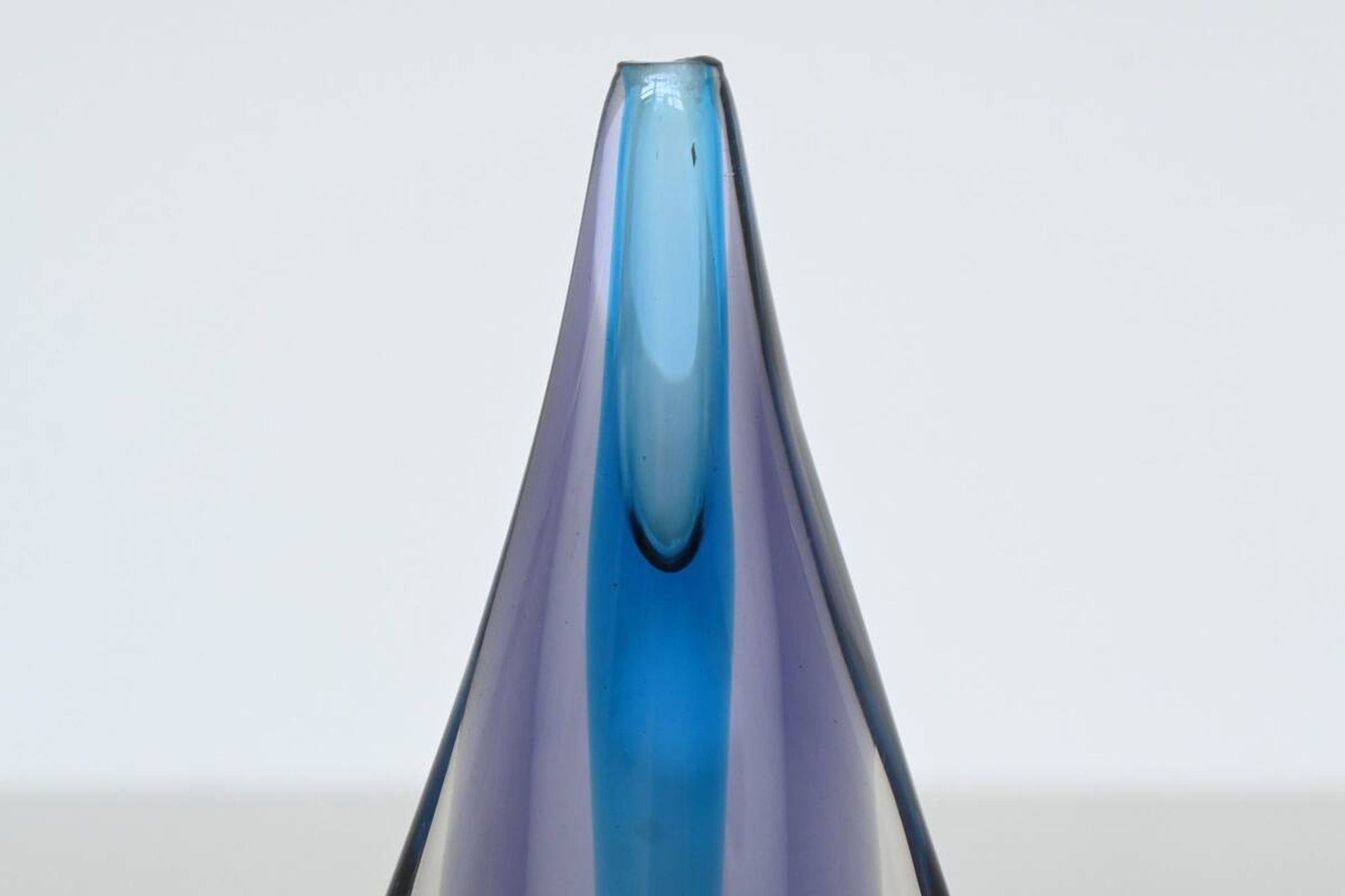 Flavio Poli Sommerso "Teardrop" vase Murano glass Seguso Italy 1960