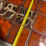 Ceramic coffee table Vallauris orange
