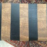 Bedsides 1 drawer, with set of black stripes and raw wood
