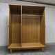 Scandinavian 3-door wardrobe in blond teak