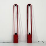 Uno red floor lamp by Gian N. Gigante for Zerbetto, 1980