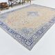 10x13 Blue & Light Orange Classic Antique Vintage Rug, 291x406Cm