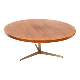 Table basse ronde vintage fabriquée dans les années 60