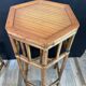 Trio of vintage rattan plant holders in the 60s