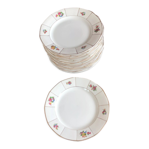 Série d'assiettes creuses - digoin sarreguemines