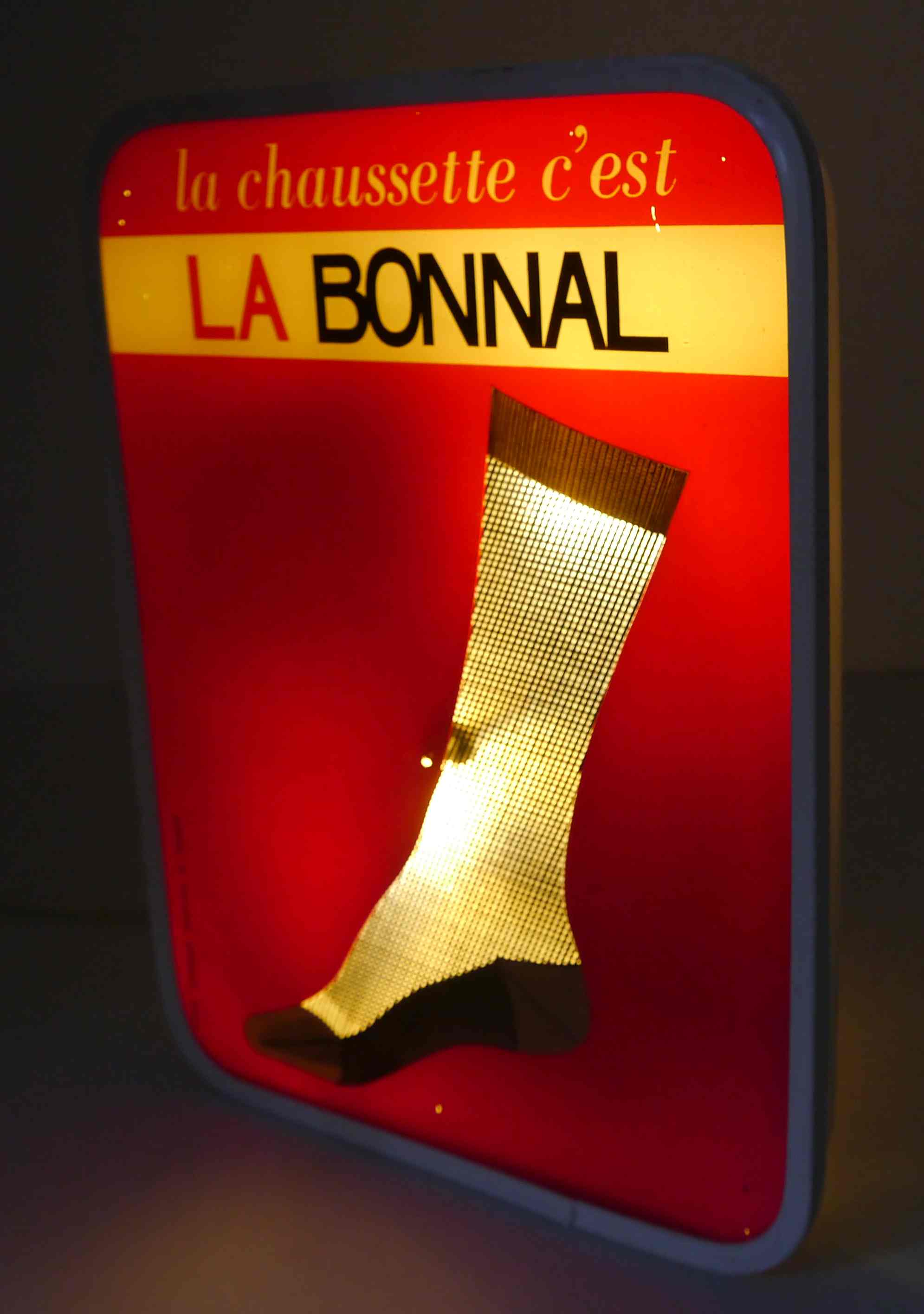 Animated illuminated sign 50's "The sock is La Bonnal"