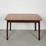 Vintage fold-out dining table with round corners