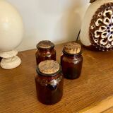 Brown glass jar