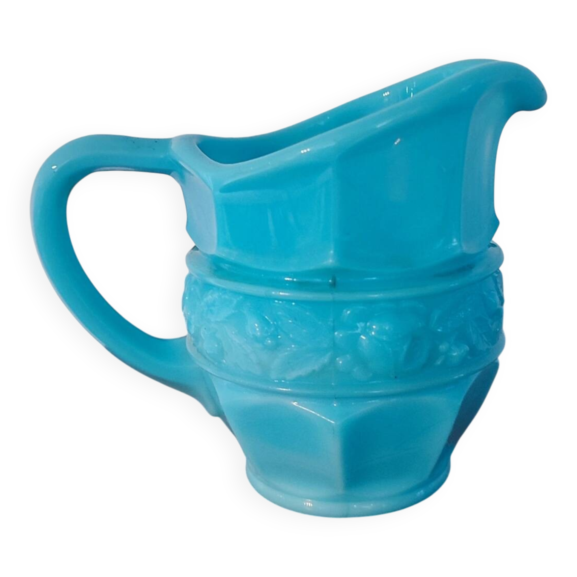 Pichet , crémier en opaline vintage
