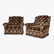 Set of 2 fabric armchairs