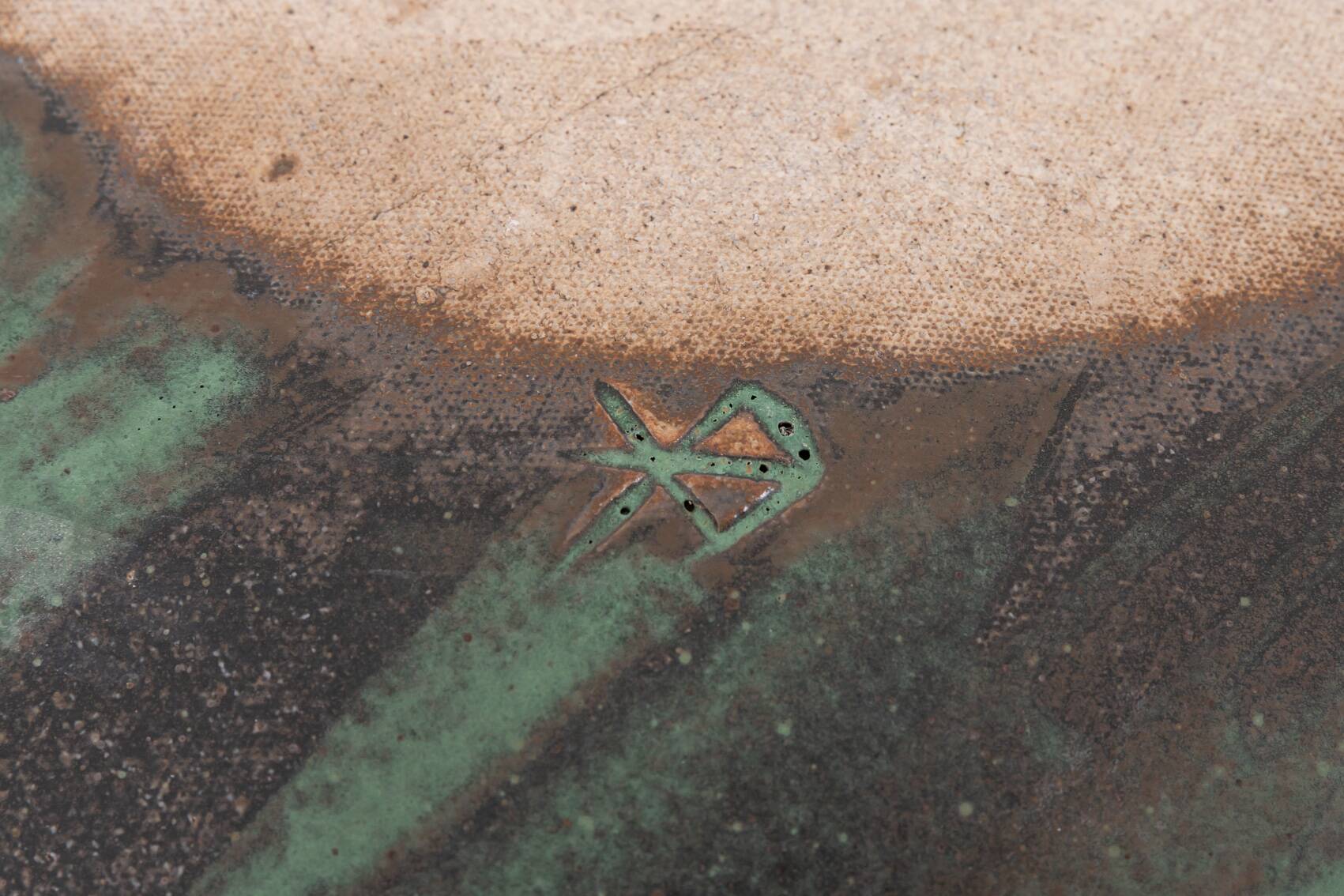 Unique earthenware dish plate, Sicily 1990’s
