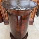 Rare Somno with drawer, Empire period Cuban mahogany and superb grooved marble.