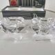 Salt and pepper shaker signed Daum design 70s in their original box