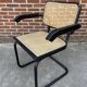 Cesca chair B64 with armrests by Marcel Breuer Design in black