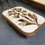Ceramic coffee table Roger Capron shogun flower