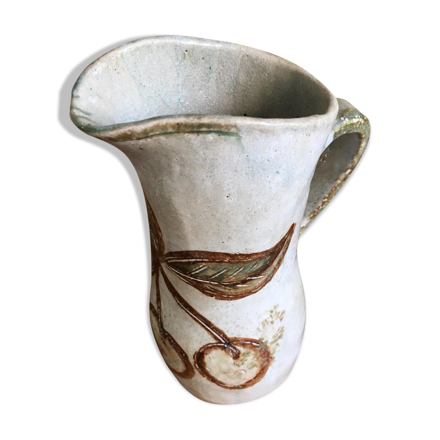 Contemporary ceramics by Jean-Claude Monange: Pitcher in glazed stoneware.