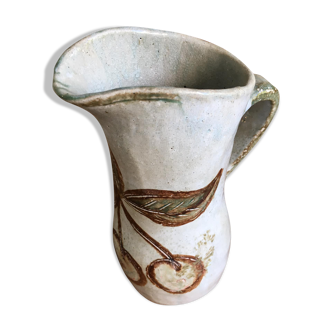 Contemporary ceramics by Jean-Claude Monange: Pitcher in glazed stoneware.