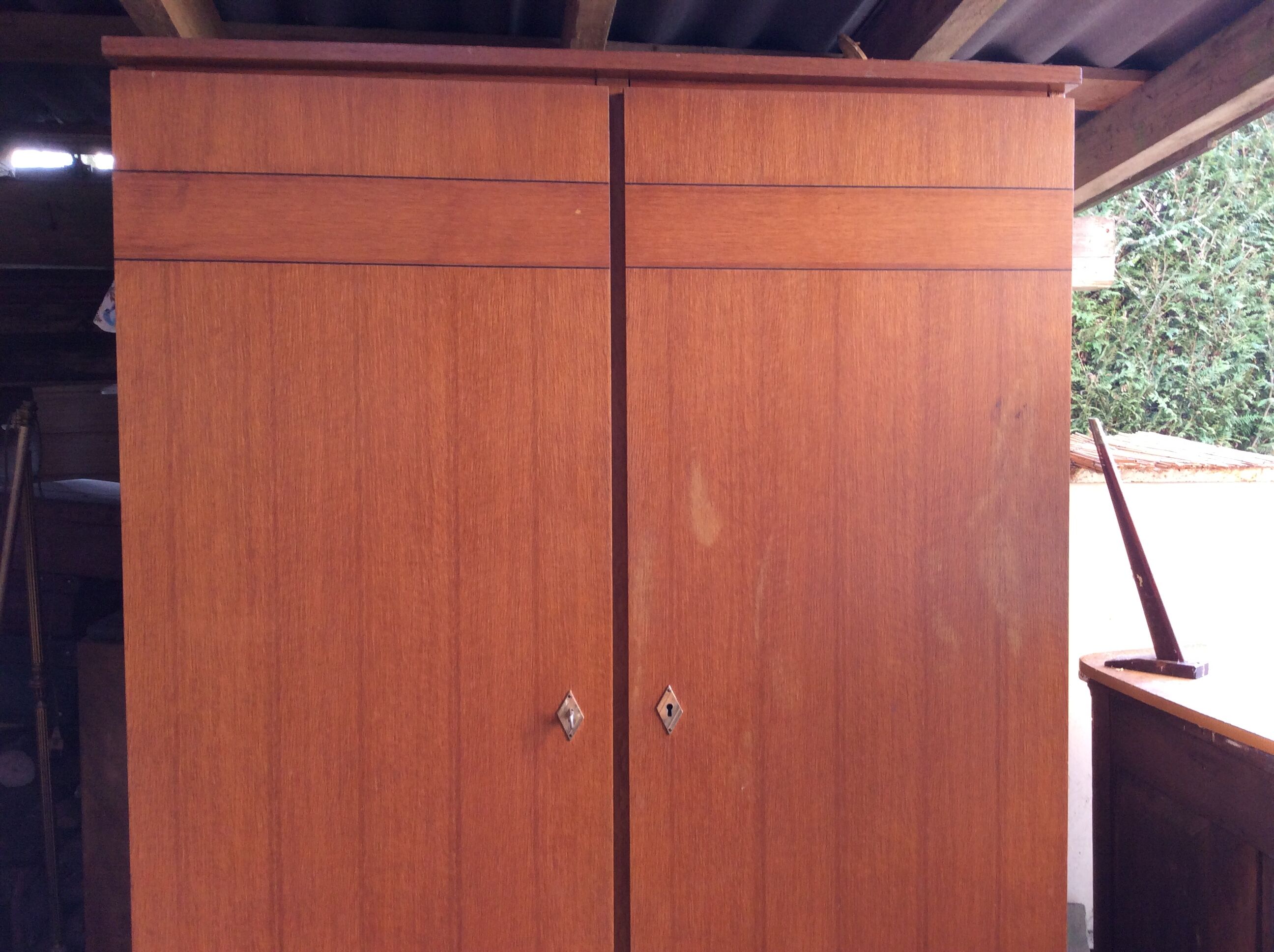 Cabinet beech massive vintage 1960