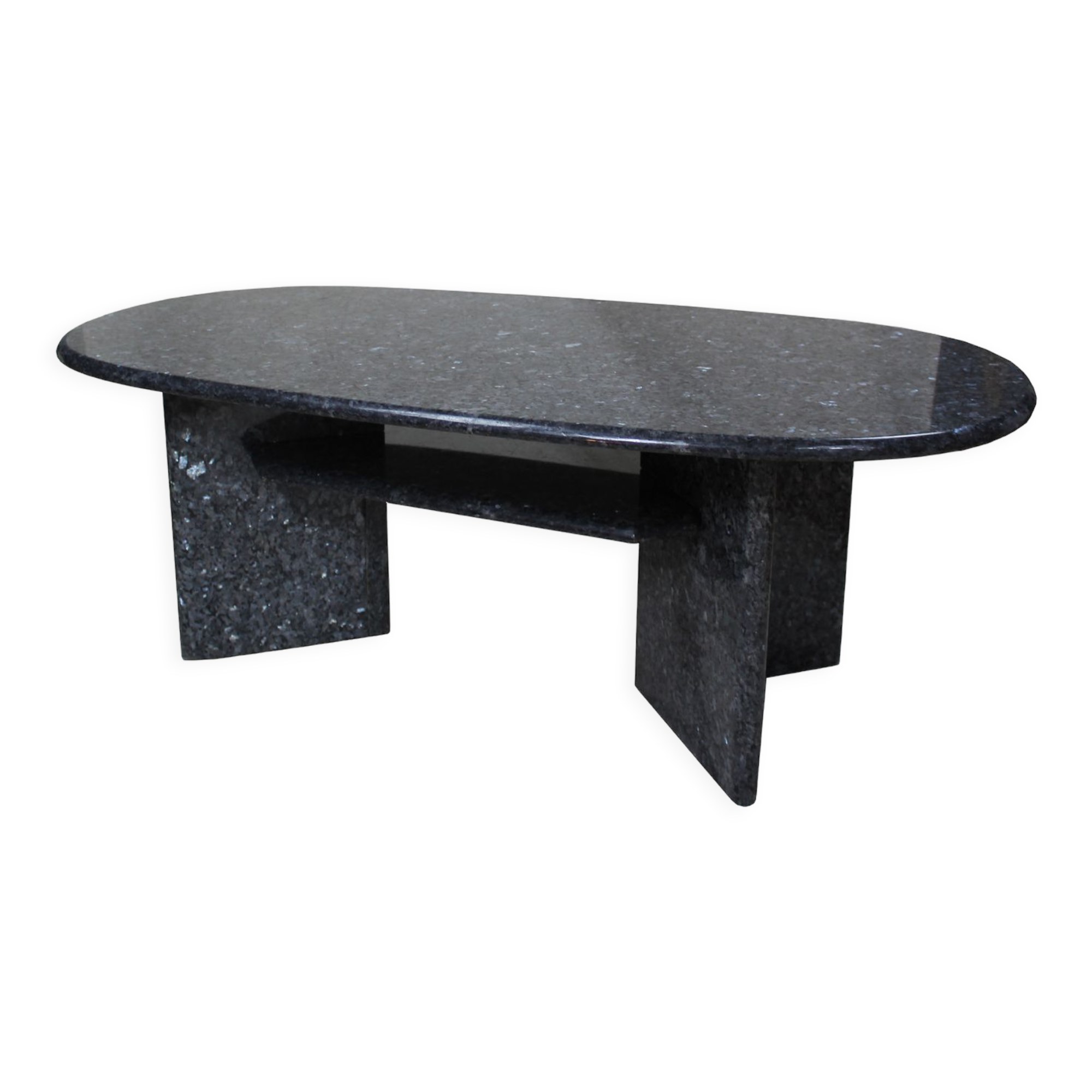 Table basse en granit bleu, circa 1980