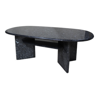 Blue granite coffee table, circa 1980