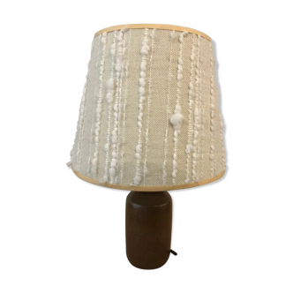 Sandstone lamp and textile lampshade