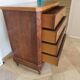 Antique oak burr chest of drawers - 4 drawers - marquetry inlay from the early 21st century