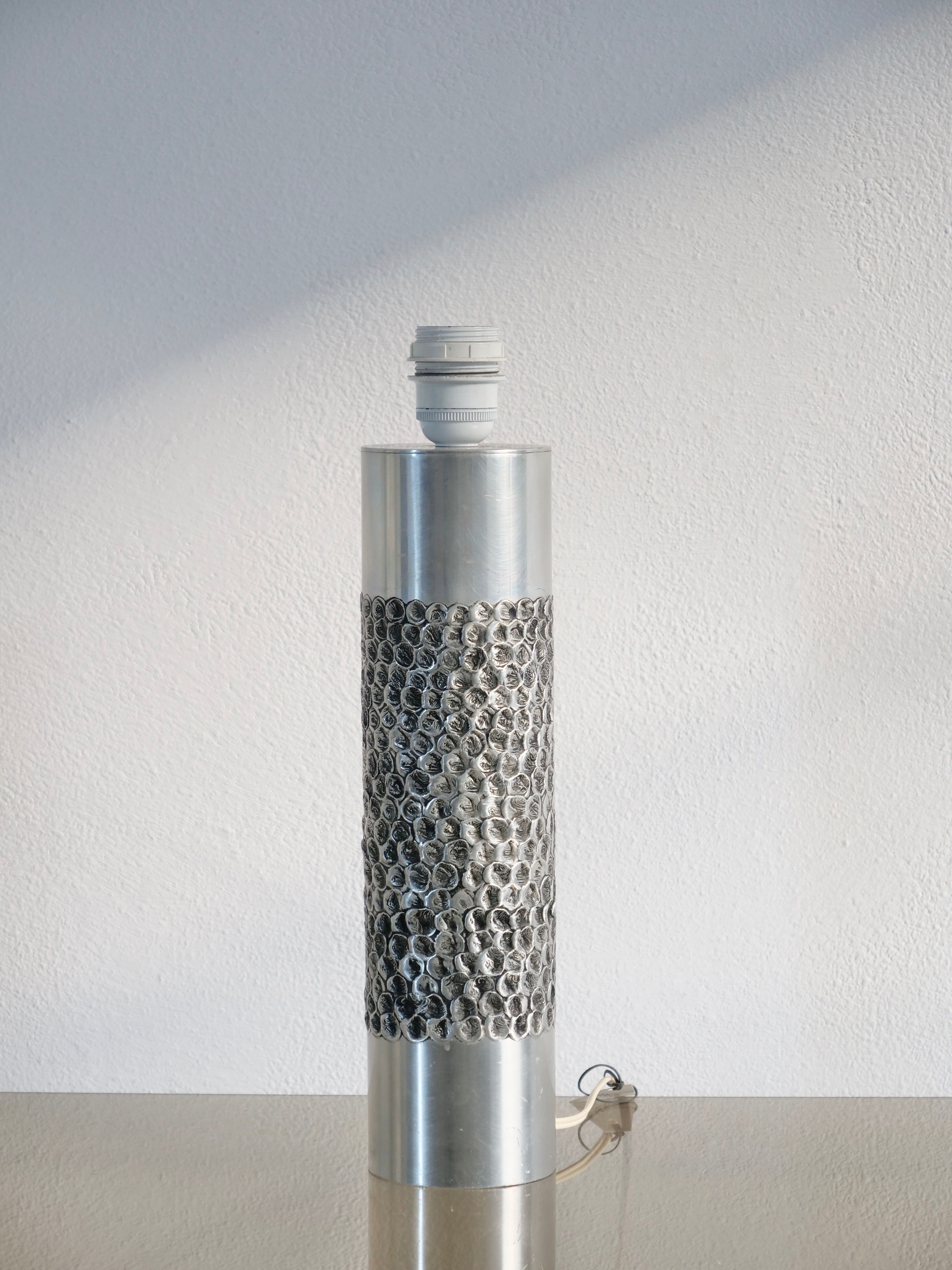 brutalist design lamp by Willy Luyckx for Aluclair 1970