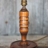 wood lamp, vintage wooden lamp base, table lamp, living room lamp, lamp