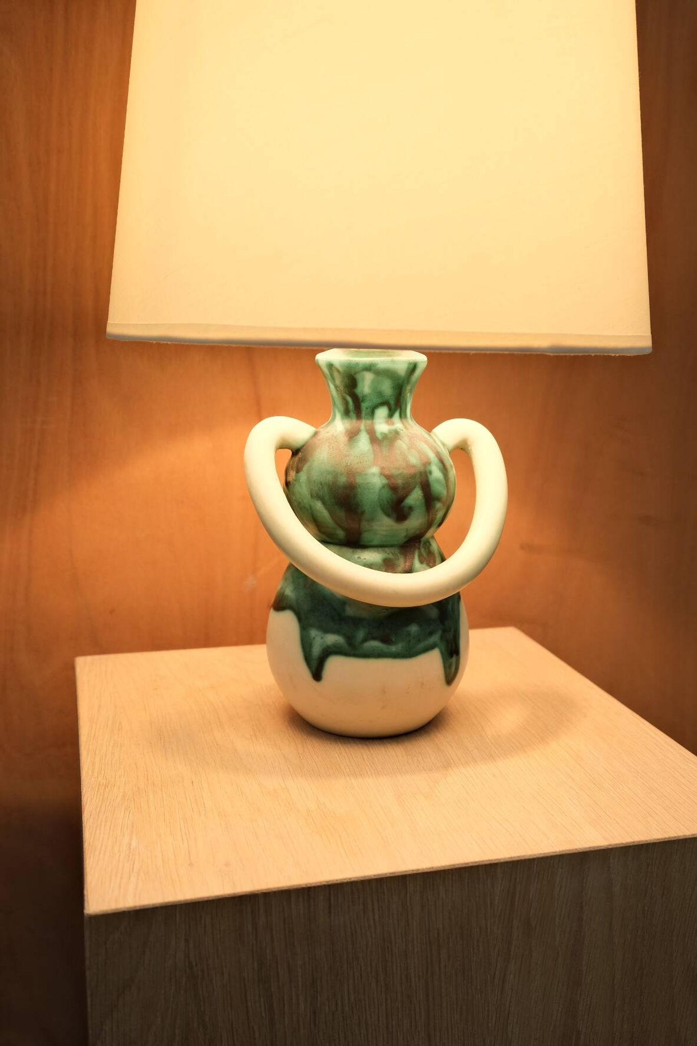 Lampe en céramique émaillé, France 1950