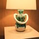 Enamelled ceramic lamp, France 1950
