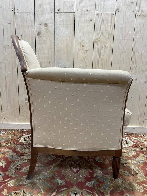 Bergère époque Art Déco en acajou