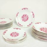 7 assiettes plates fleuries Bavaria