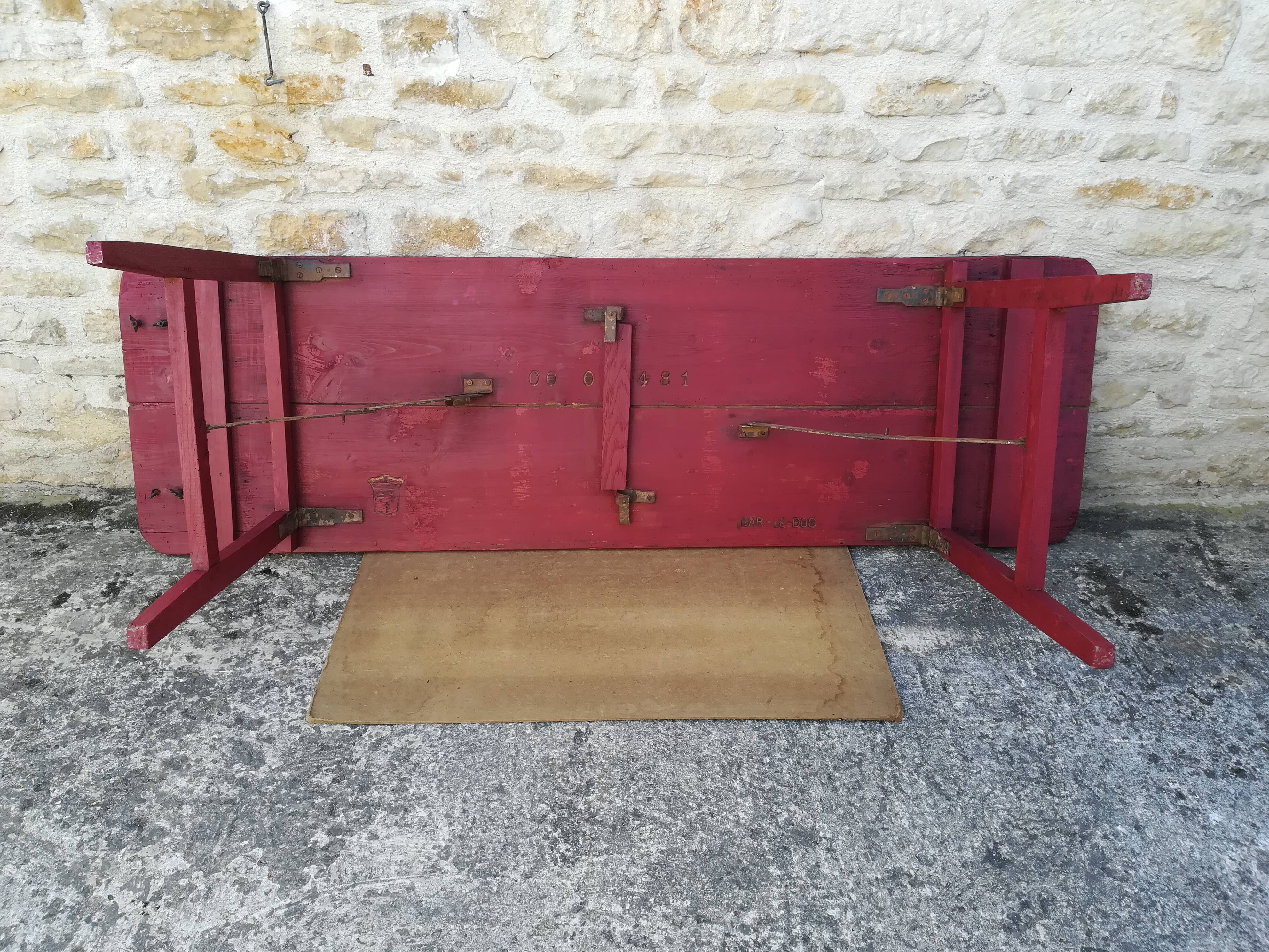 Folding brewery table