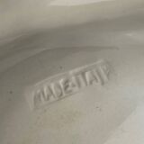 Ceramic compartmentalized leaf appetizer dish