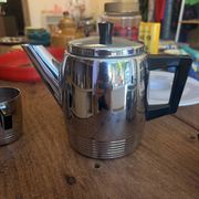 ☕ Vintage Art Deco tea set – Saint Louis in pure copper and