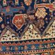 Antique tribal qashqai rug 275x157 cm, medium, oriental carpet truly shabby chic