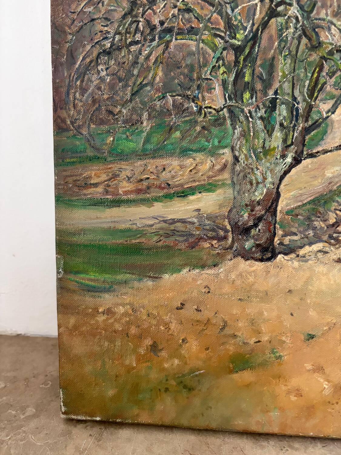 The path under the winter trees signed Maurice Bouillot 1946