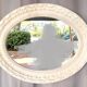 Large White Stucco Wooden Mirror Shabby Chic Baroque Decorative Art