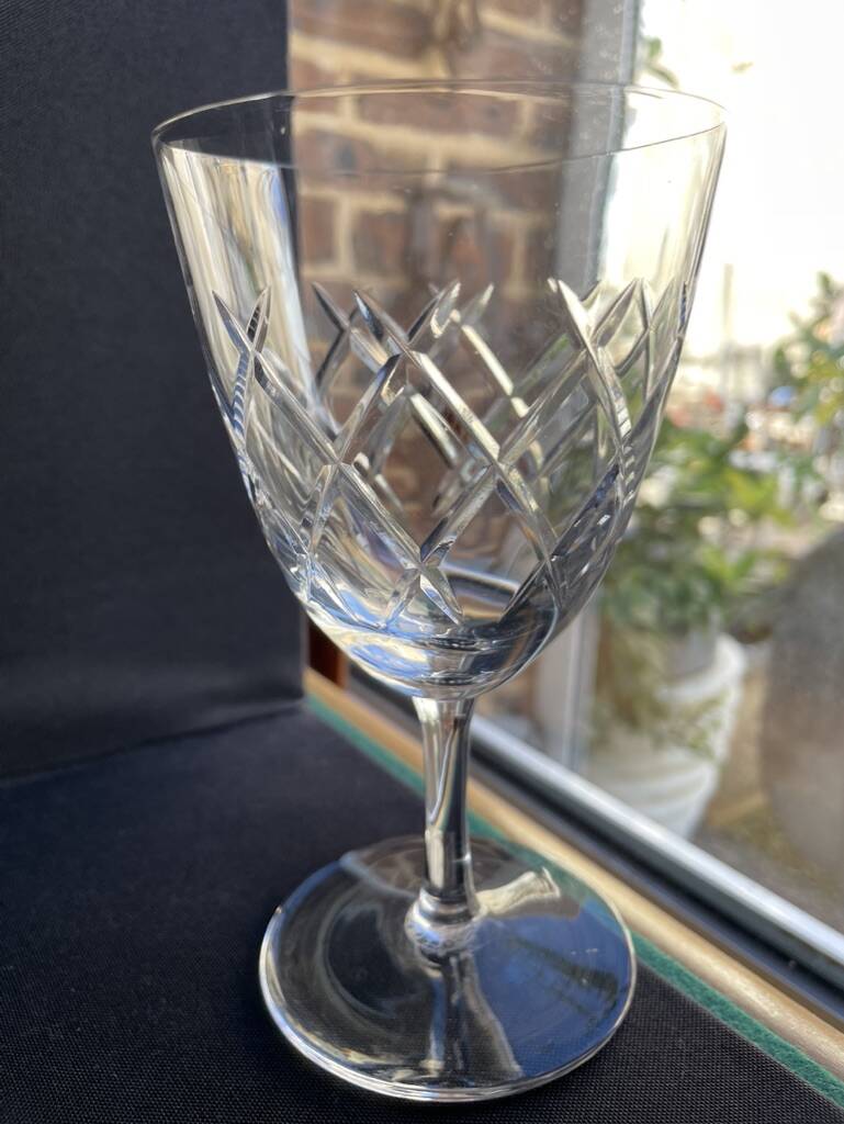 6 water glasses - cut crystal – cristalleries royales de champagne