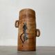 Brutalist mid-century studio pottery vase from La Poterie De La Colombe, 1960s.