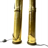 Pair of lampposts "Canna di Bambù" created by G&C studio and Disegno Rome, Italy, 1970