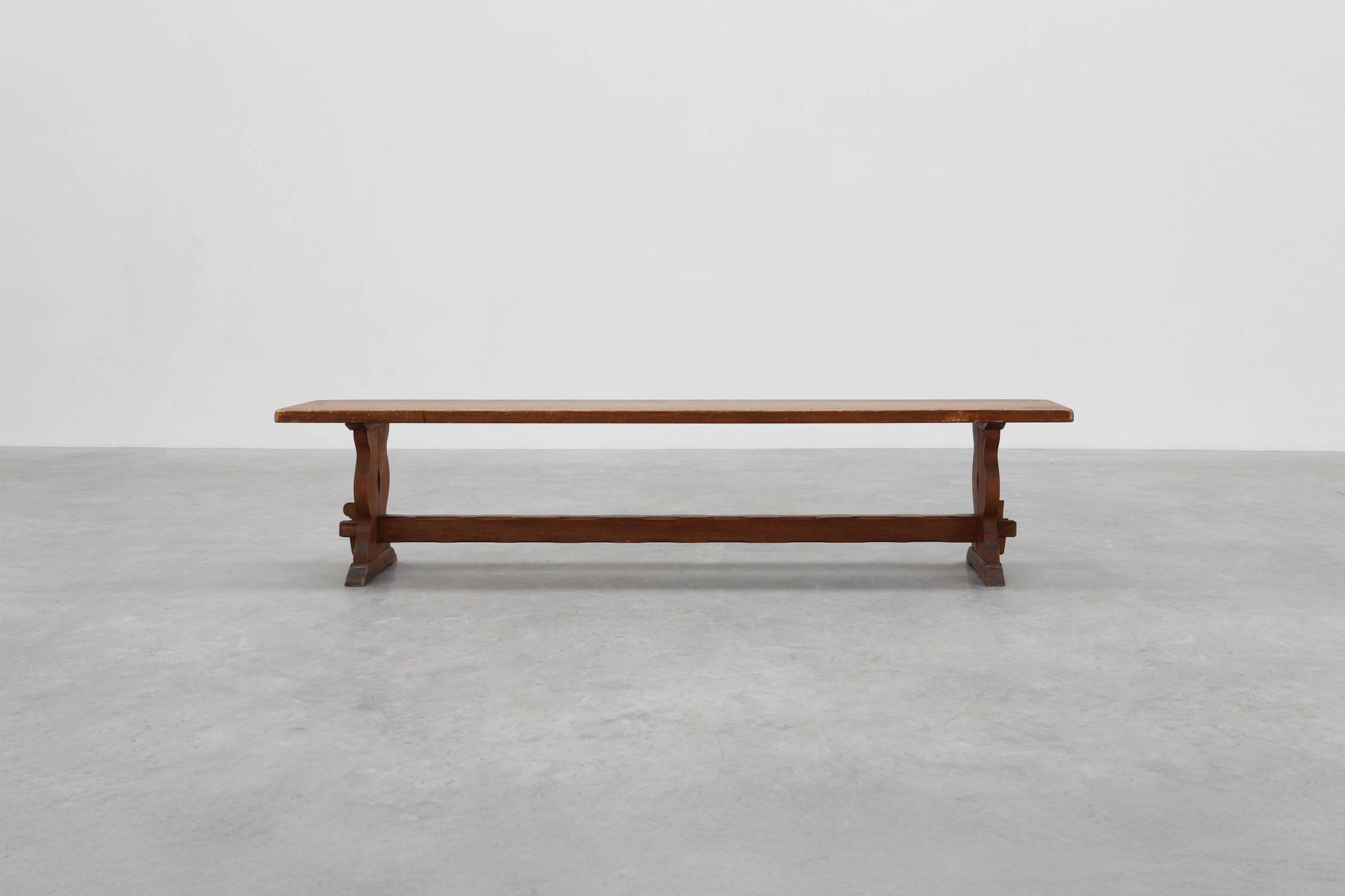 Rustic oak bench with nice patina, France ca. 1900