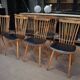 Lot of 4 Antique Bistro Chairs BAUMANN FRANCE 1960