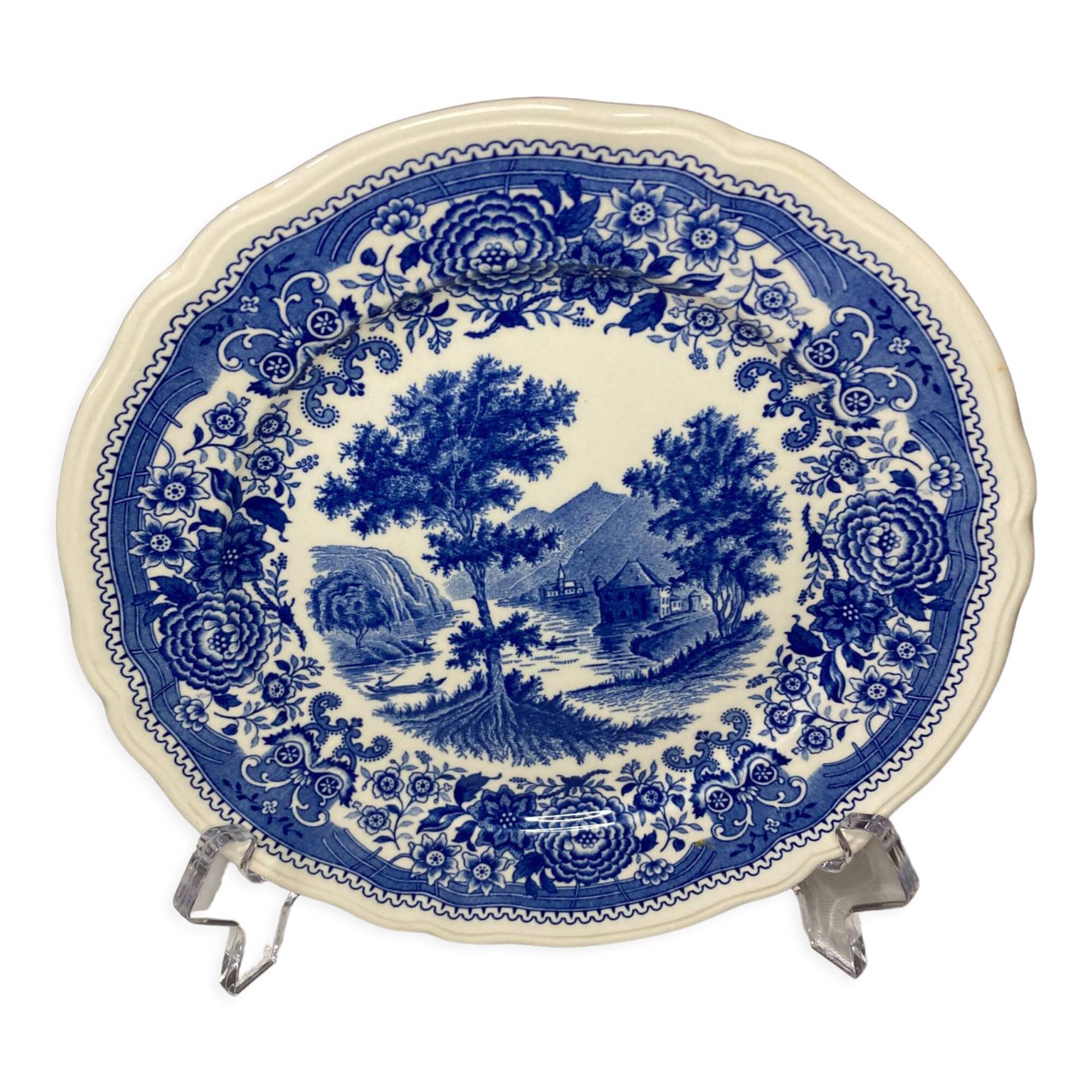 Blue Villeroy and Boch Burgenland dessert plate