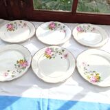 Set of 6 flat plates Digoin