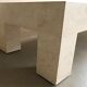 Coffee table in travertine inlay