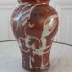 Ceramic vase handmade stoneware 60-70s signed